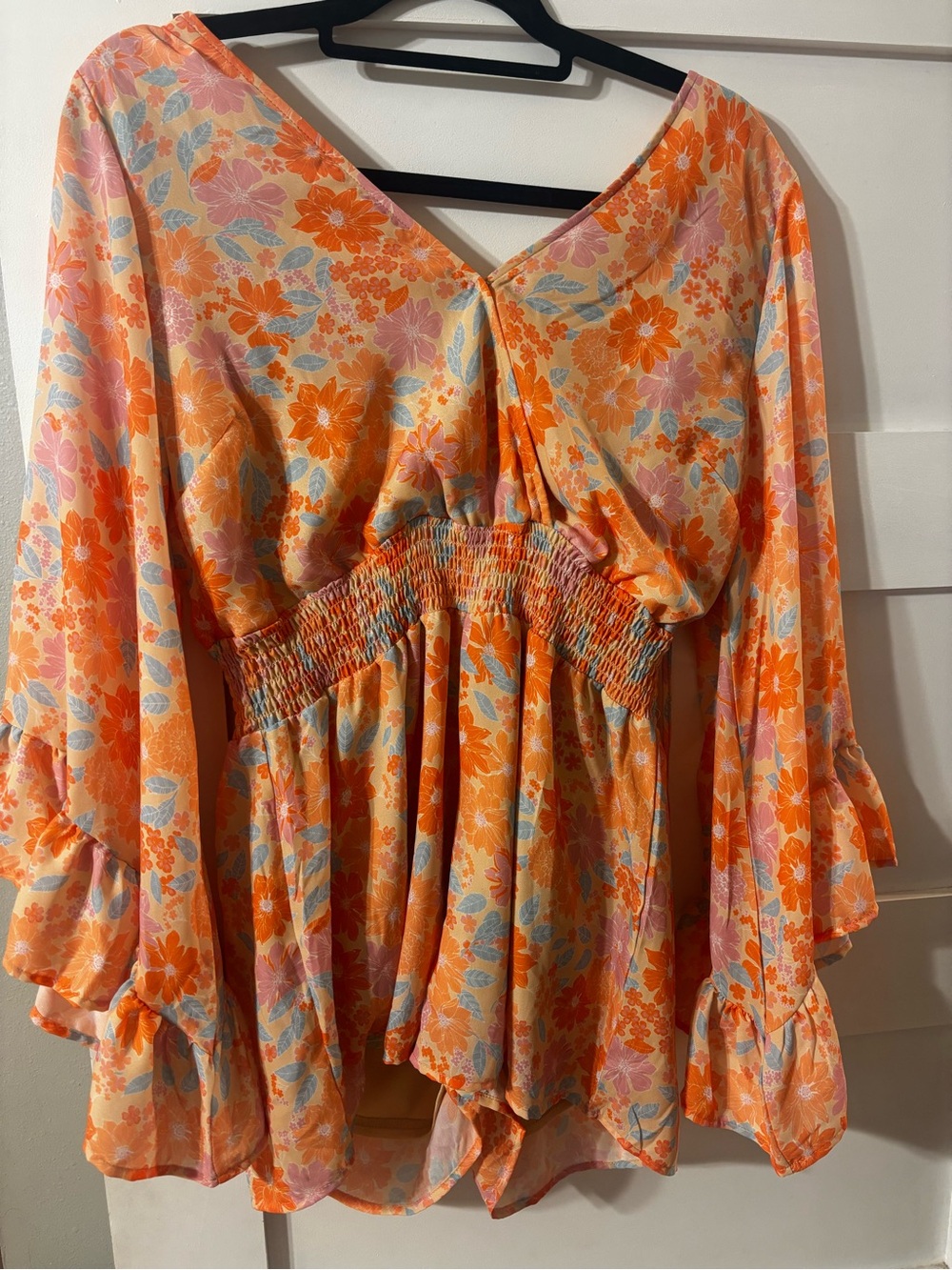 Pink lily romper